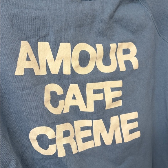 Sezane Blue Amour Cafe Creme Sweater xs - Picture 3 of 5